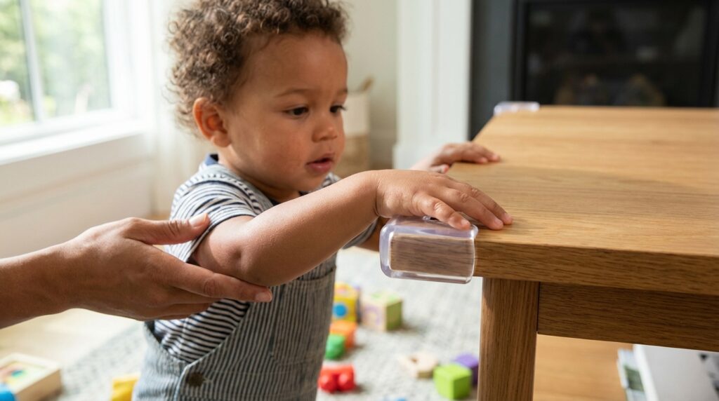 Safety corner guards.