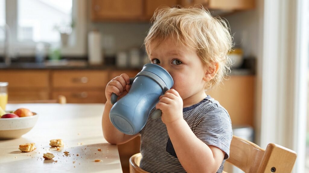 Comfortable sippy cups.