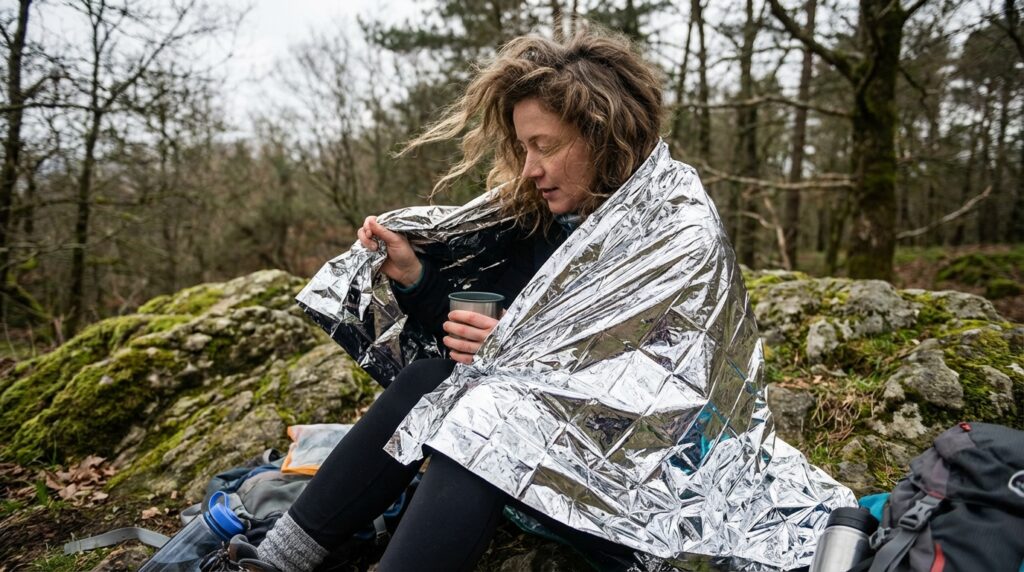 Compact emergency protection blankets.