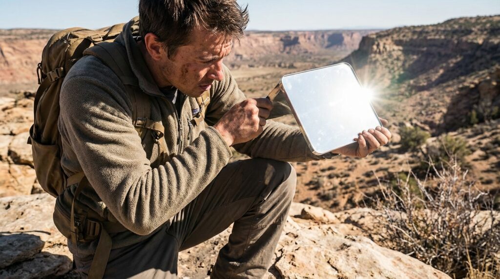 Emergency signal mirrors