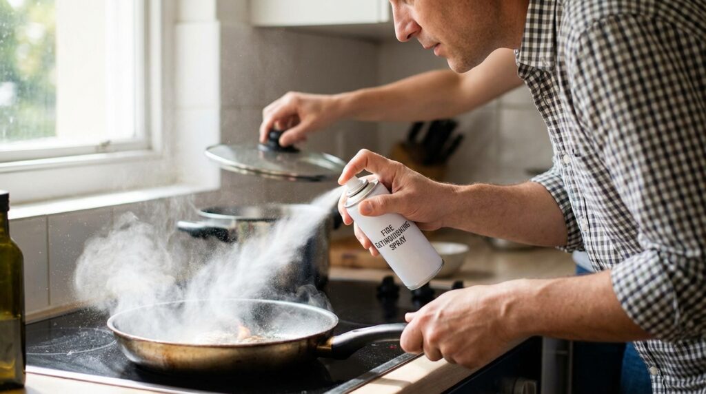 Portable fire extinguishing sprays.