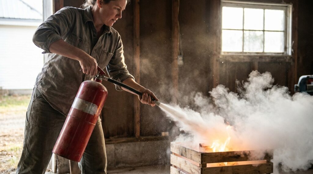 Fire extinguishers collection.