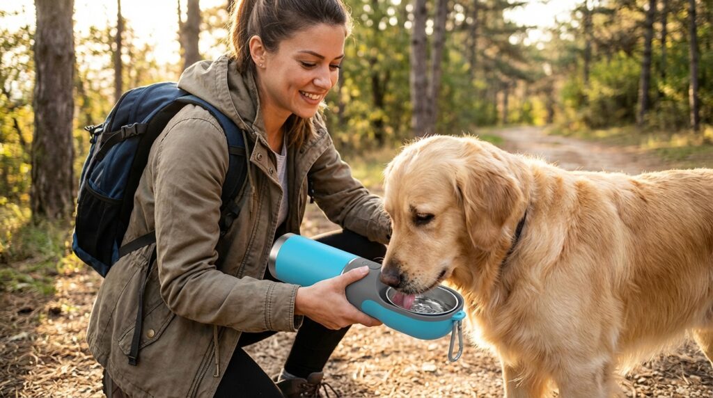 Convenient pet travel bottles.