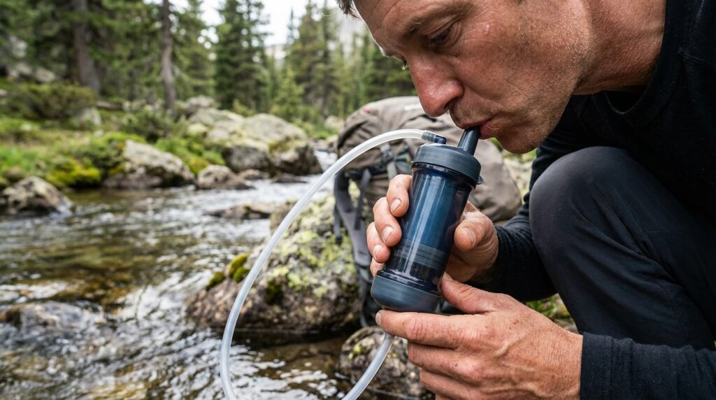 Portable travel water filters
