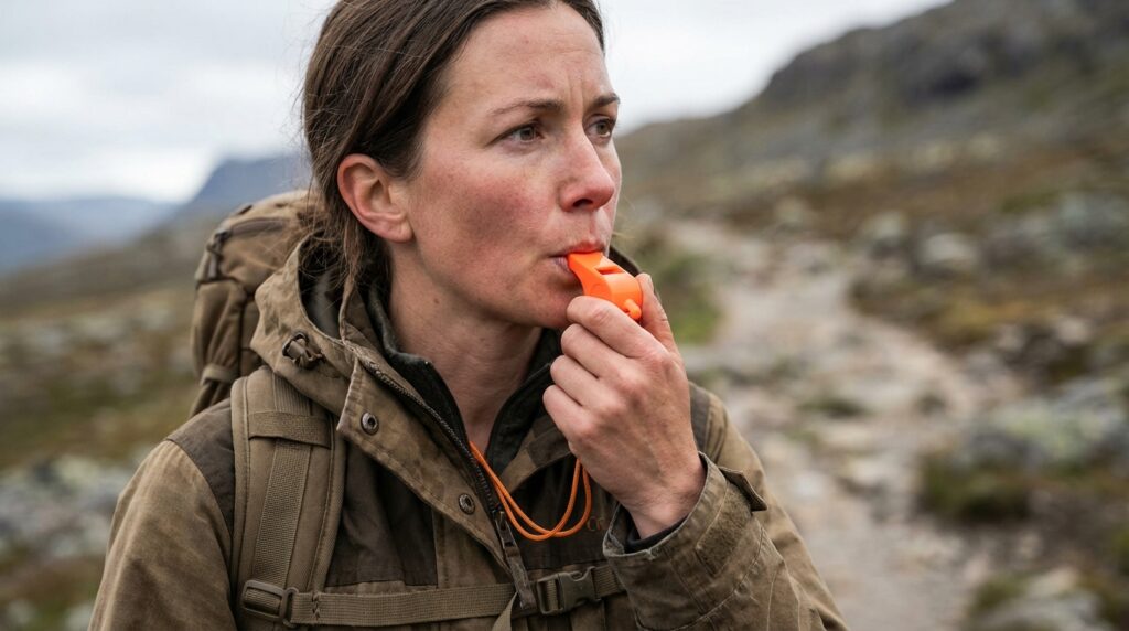 Emergency whistle alert